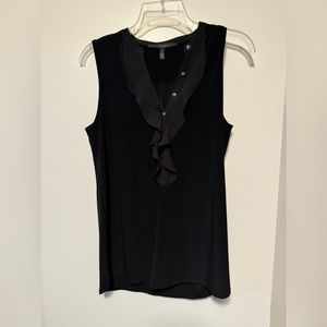 White House black market black ruffled top